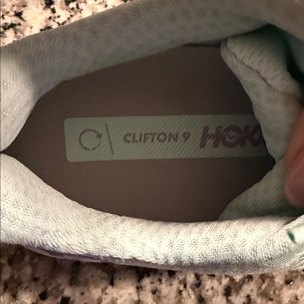 Hoka Pastel Mint and Lavender Sneakers - Picture 3 of 5
